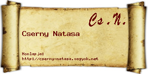 Cserny Natasa névjegykártya